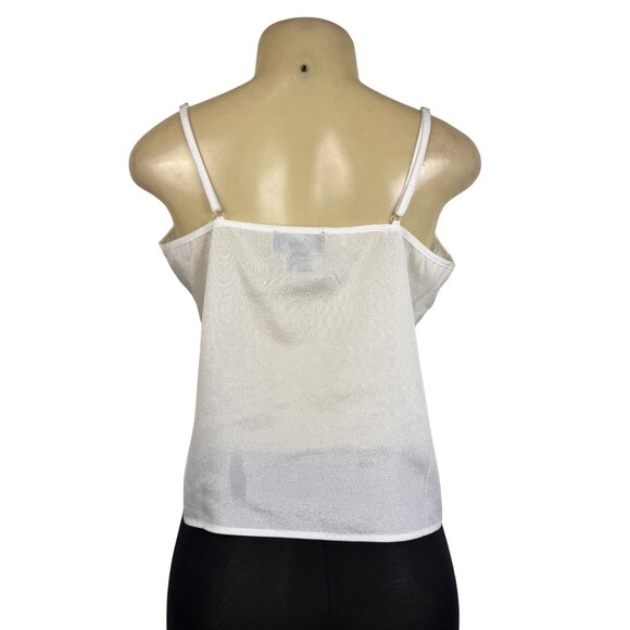 Gracia Womens White Floral Eyelet Lace Peplum Top  Size M - Picture 9 of 15